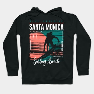 Surfing in Blue Paradise Hoodie